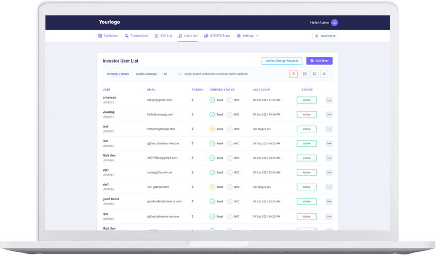 Token Sale Dashboard